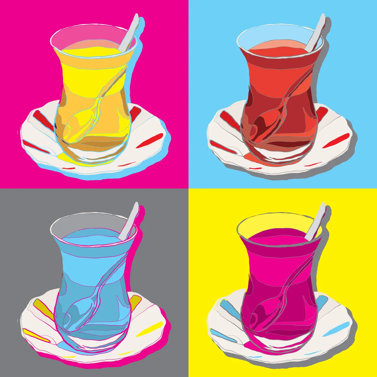 Türk Çayı kanvas tablo