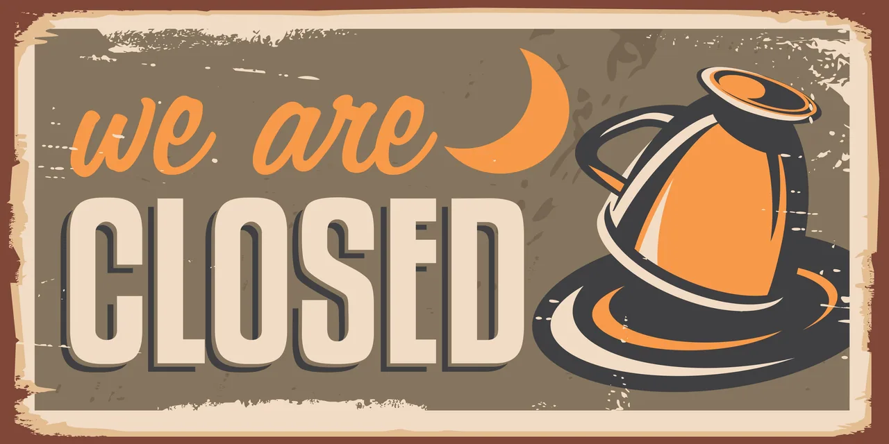 We Are Closed 1 kanvas tablo