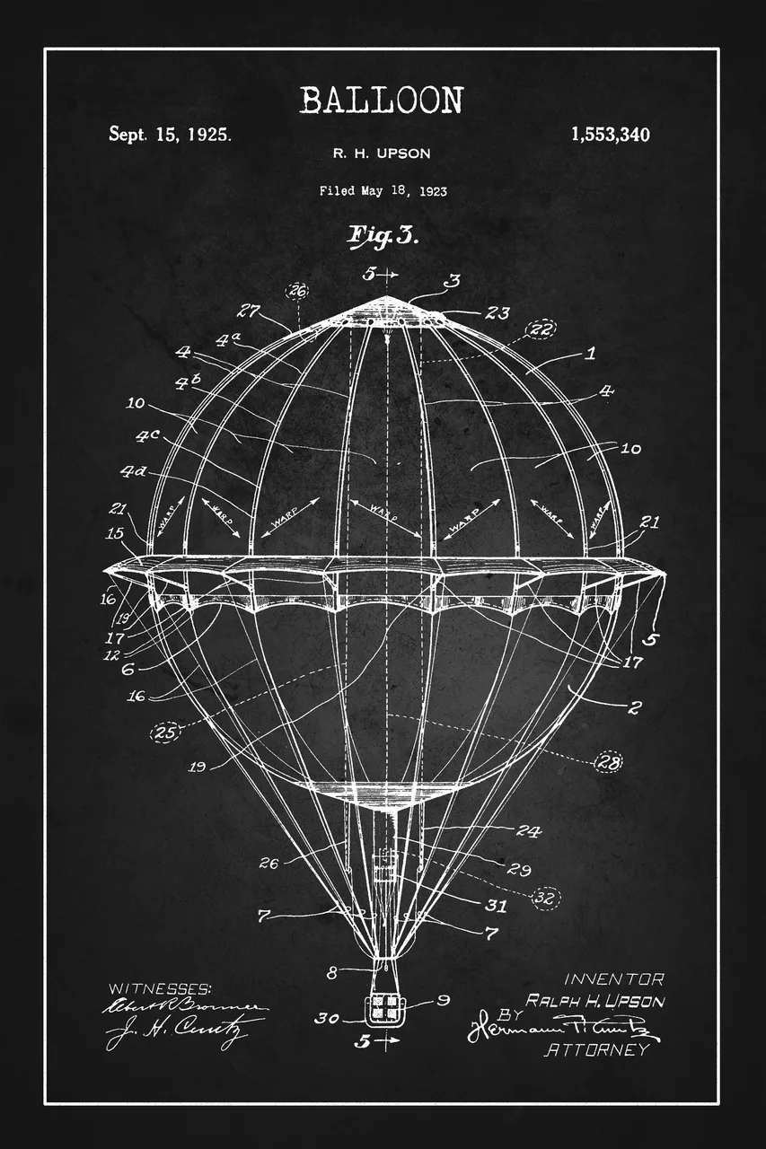 Balon Patenti kanvas tablo