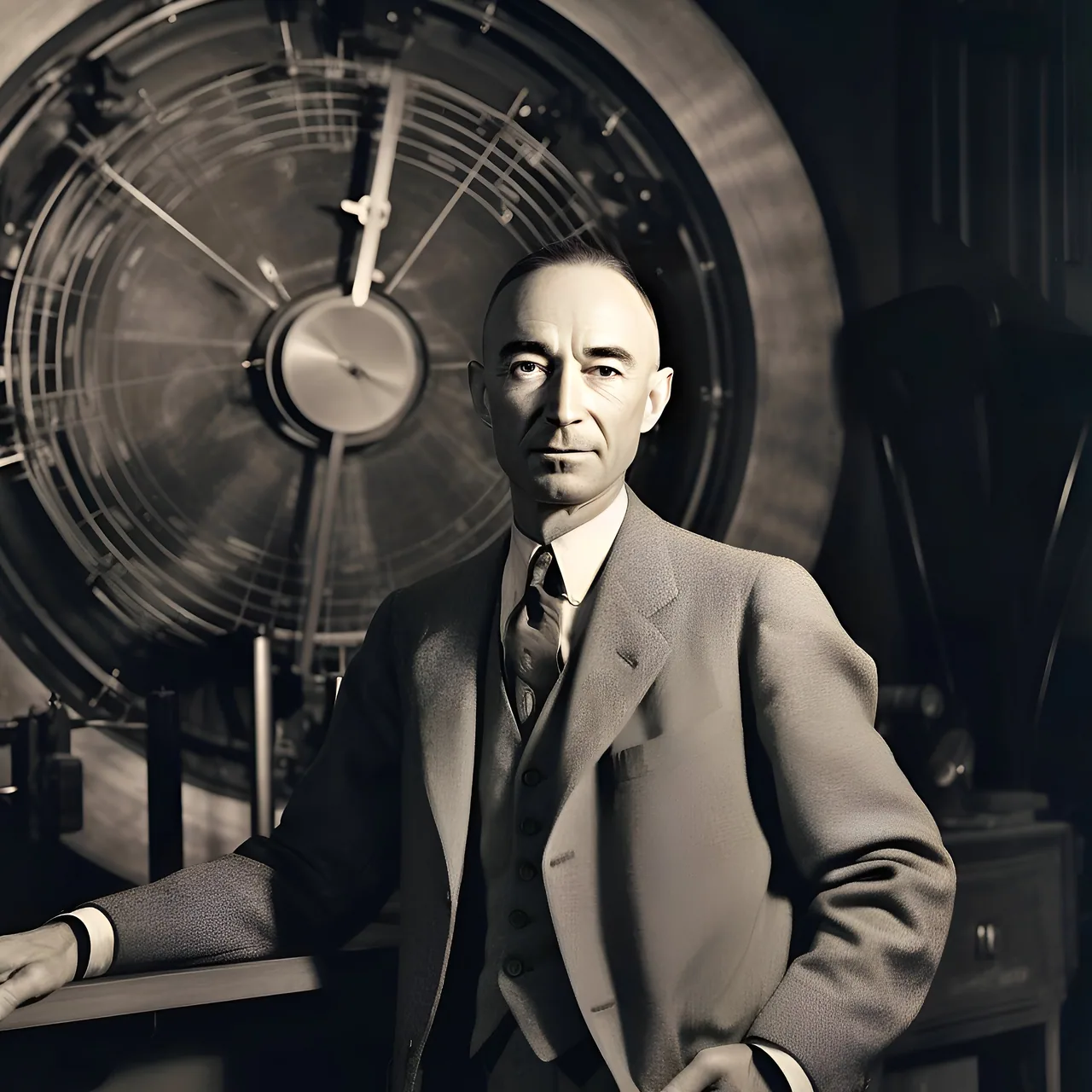 Robert Oppenheimer ve Atom Bombası kanvas tablo