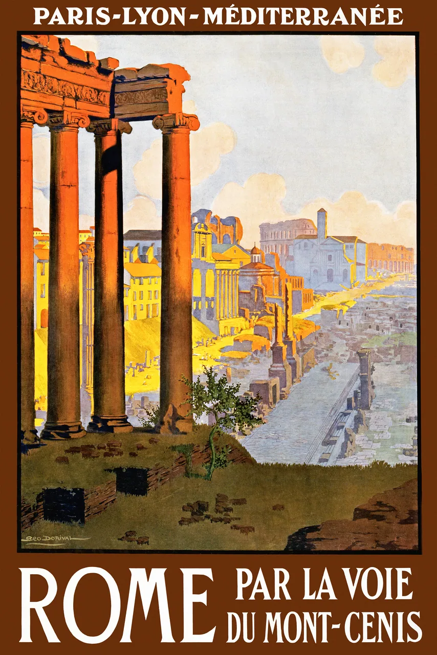 Vintage Roma Posteri kanvas tablo