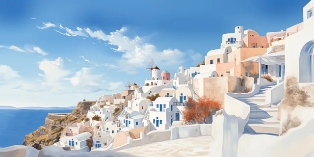 Santorini Panoramik Manzara