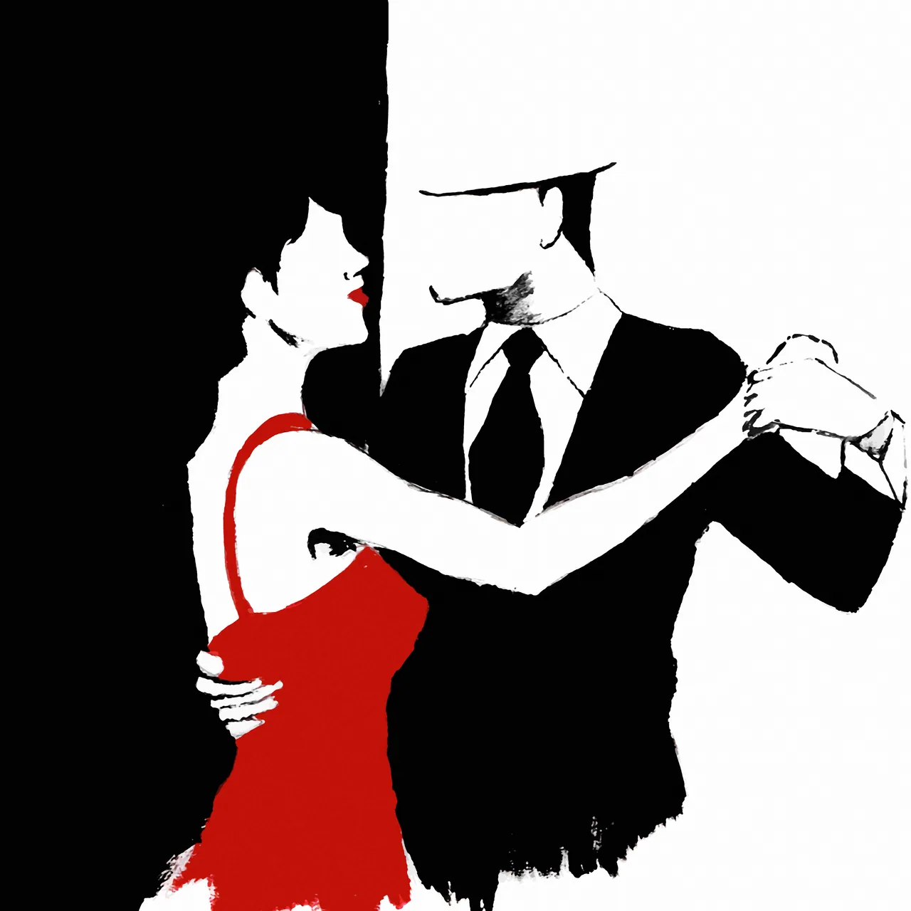 Tango Dansı kanvas tablo
