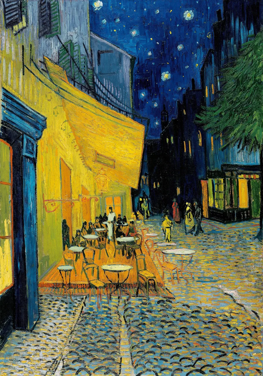 Gece Kafe Terası kanvas tablo