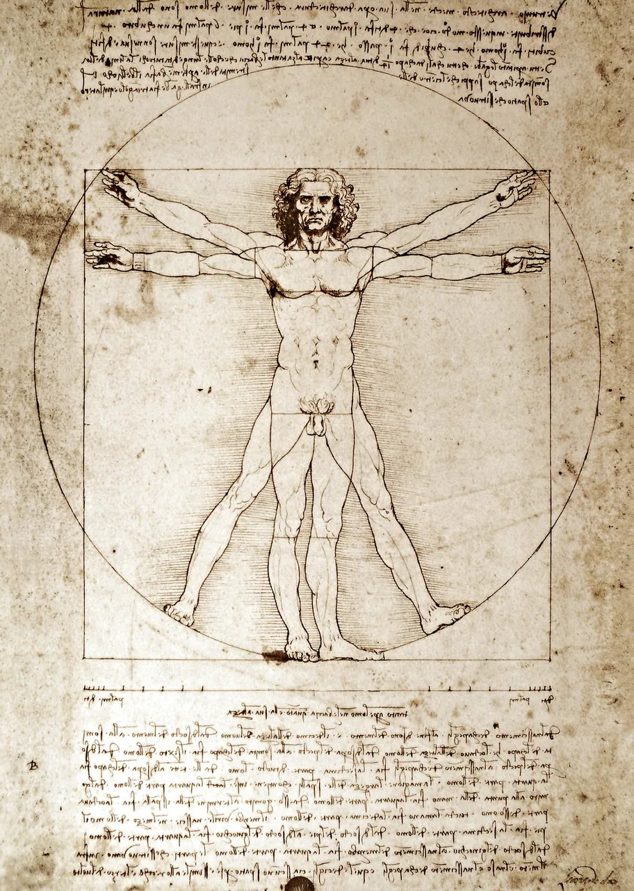 Vitruvius Adamı kanvas tablo