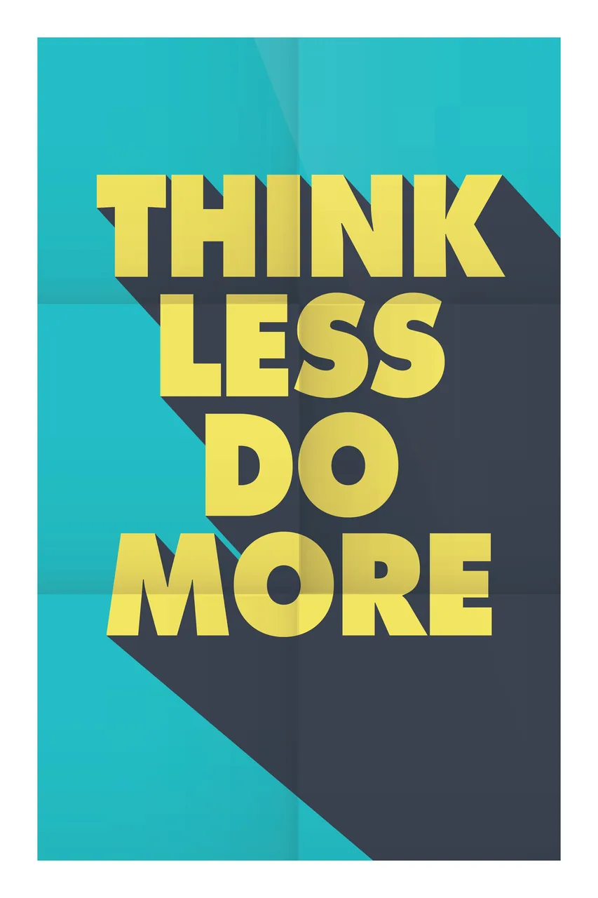 Think Less Do More kanvas tablo