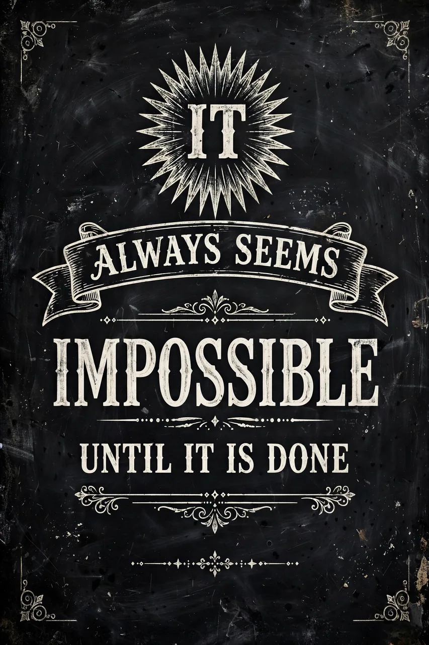 Always Seems Impossible kanvas tablo