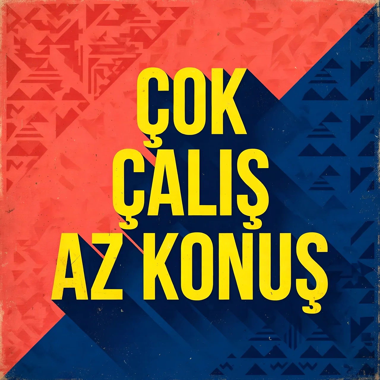 Çok Çalış Az Konuş kanvas tablo