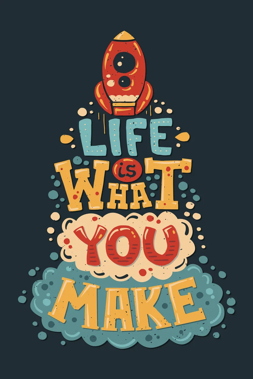 Life Is What You Make kanvas tablo