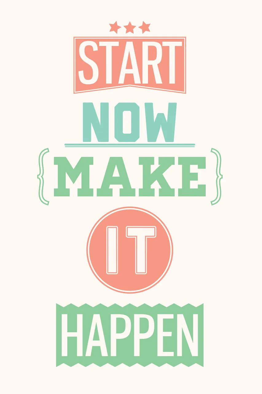 Start Now kanvas tablo