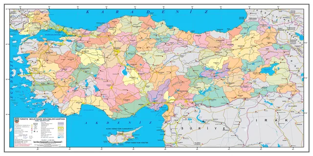 Türkiye Mülk İdare Bölümleri Haritası