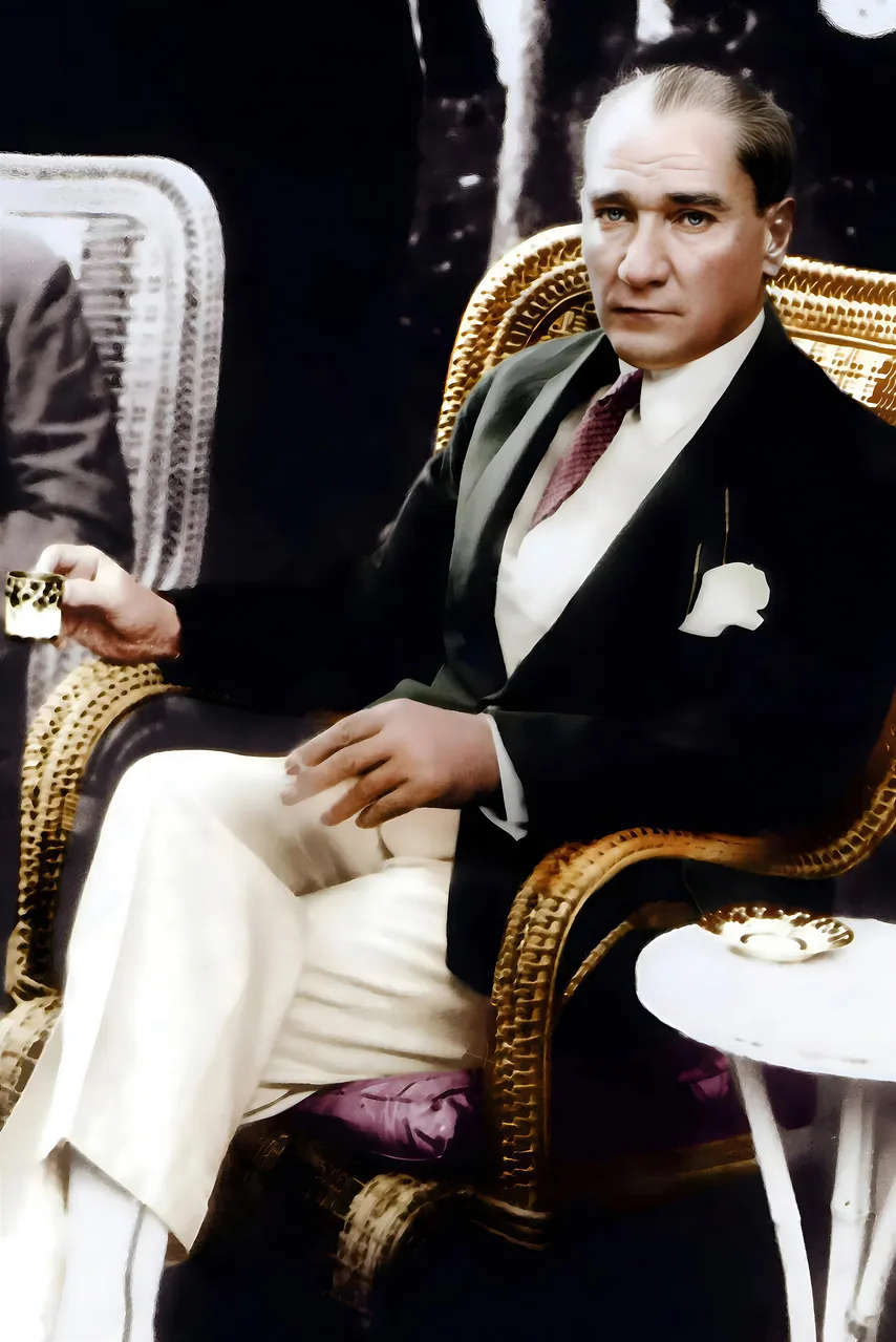 Atatürk Türk Kahvesi kanvas tablo