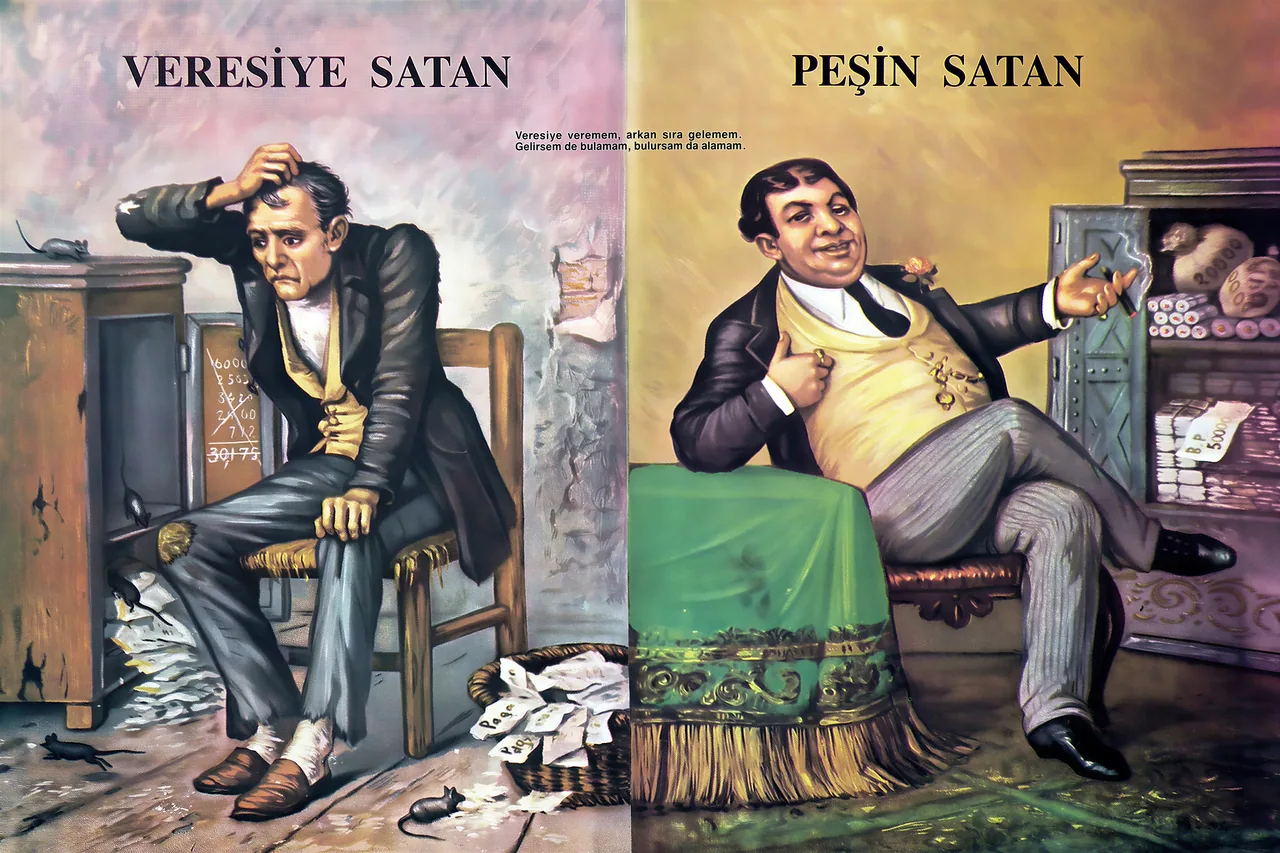 Veresiye Satan, Peşin Satan kanvas tablo