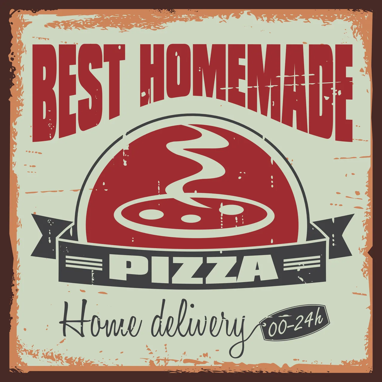 Vintage Pizzacı Afişi kanvas tablo