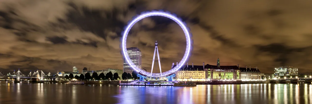 London Eye ve Thames Nehri Panoraması kanvas tablo