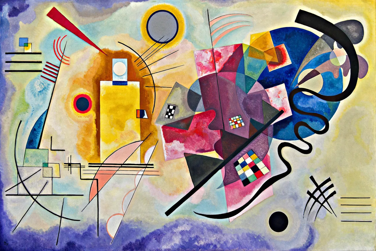 Sarı, Kırmızı, Mavi kanvas tablo