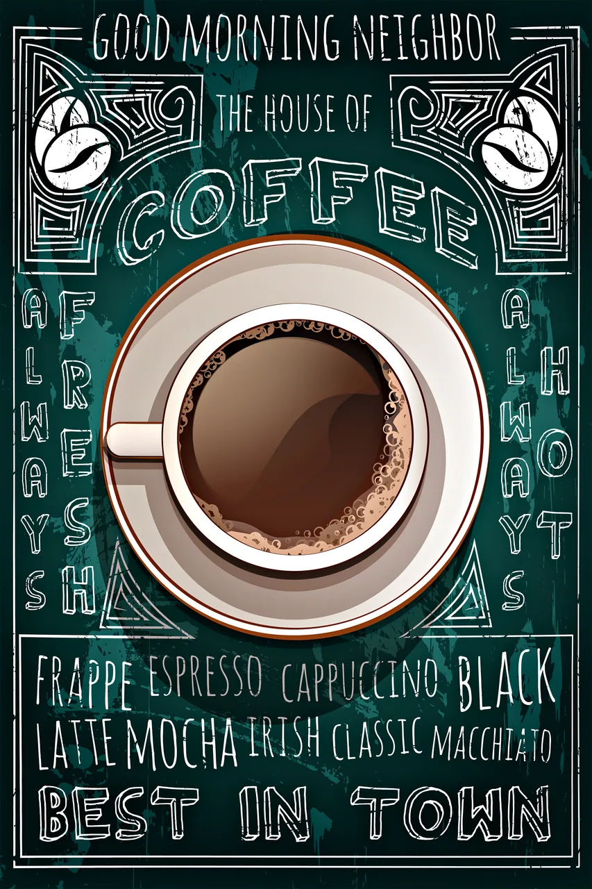 The House of Coffee kanvas tablo